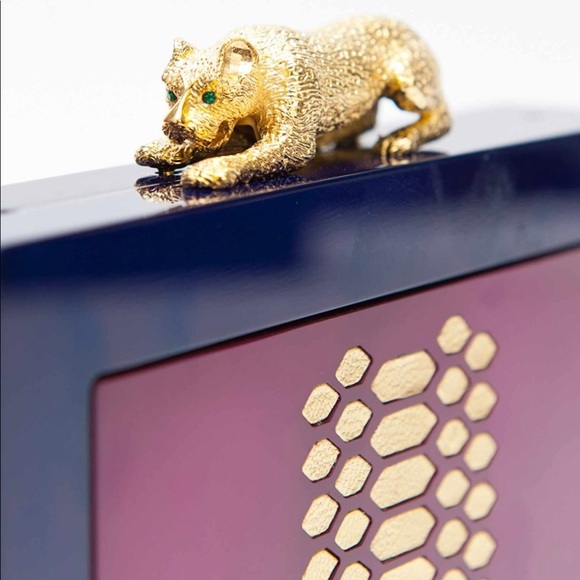 Thale Blanc Naj Leather Embellished Clutch - Picture 3 of 8